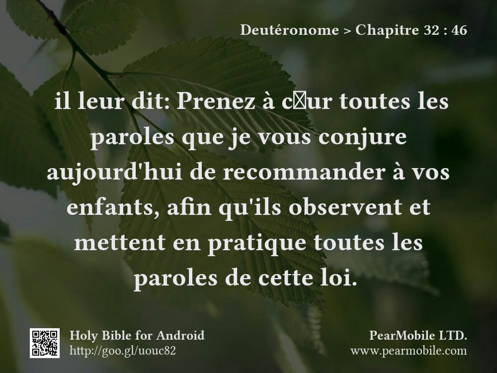 Deutéronome, Chapitre 32:46